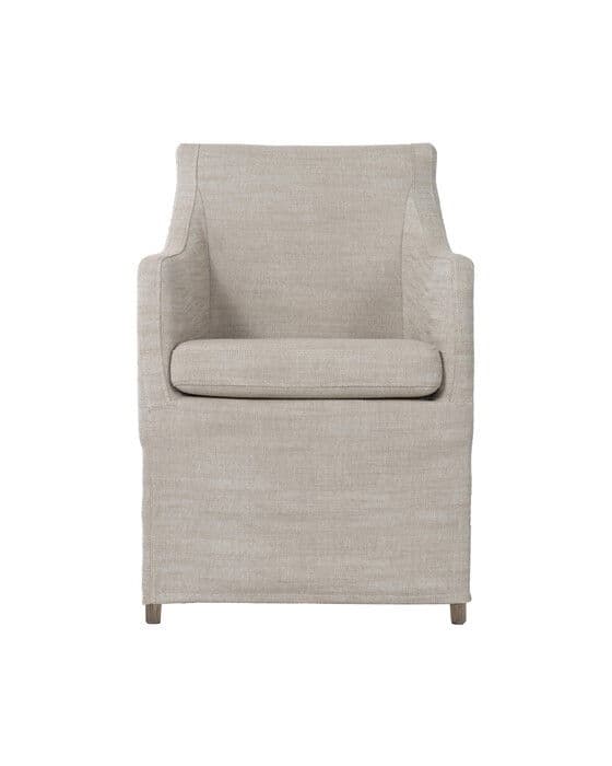 Avignon Dining Chair Sophie linen (long) Pearl Grey