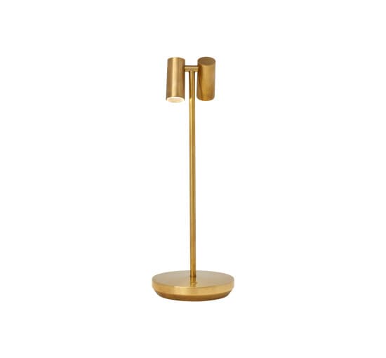 Doppia Accent Rechargeable Table Lamp Brass
