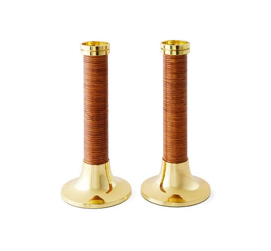 Riviera-messinkikynttilänjalka 2 kpl