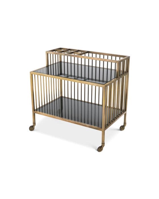 Rutherford tarjoiluvaunu vintage brass