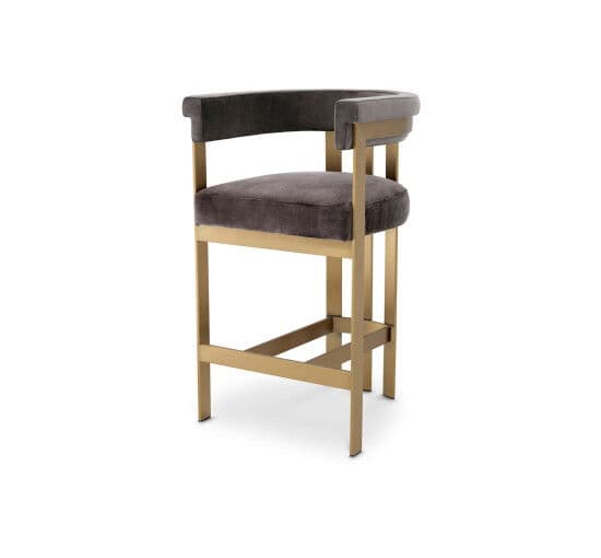 Clubhouse baarituoli savona grey velvet