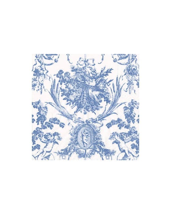 Romantic Toile -lautasliina sininen 20 kpl