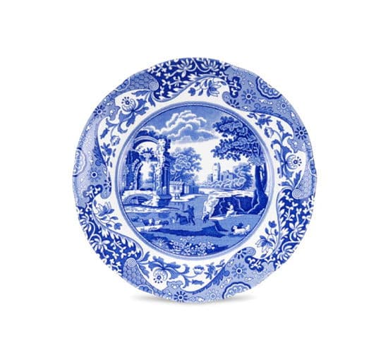 Blue Italian -lautanen, sininen/valkoinen