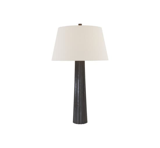 Fluted Spire Table Lamp Black Large