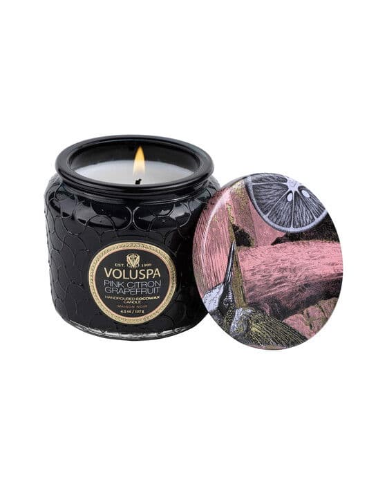 Pink Citron Grapefruit, petite jar -tuoksukynttilä