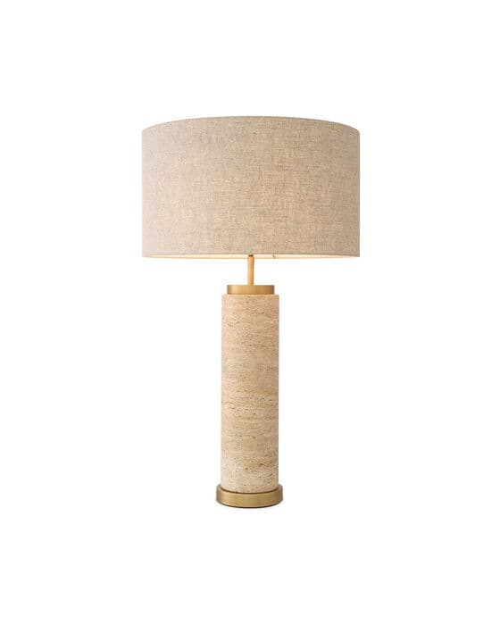 Lxry Table Lamp Travertine