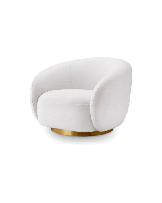 Brice Swivel Chair Avalon White