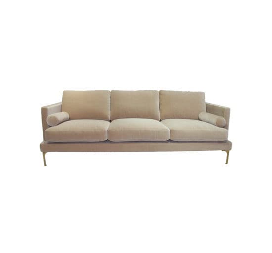 Bonham Sofa 3-seater Ivory/Brass