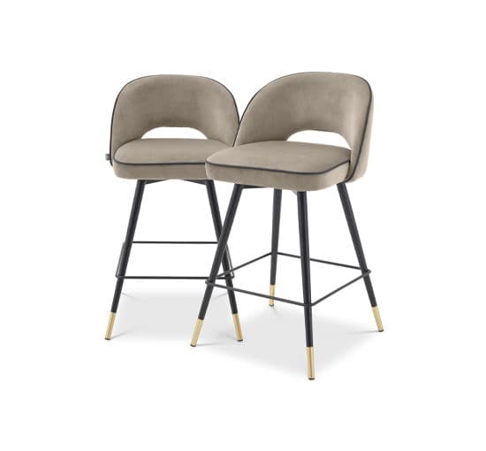 Cliff baarijakkarat savona greige velvet 2 kpl