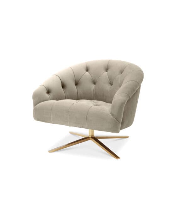 Gardner nojatuoli savona greige velvet