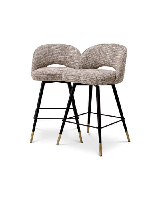 Cliff Bar Stool Mademoiselle Beige Set Of 2