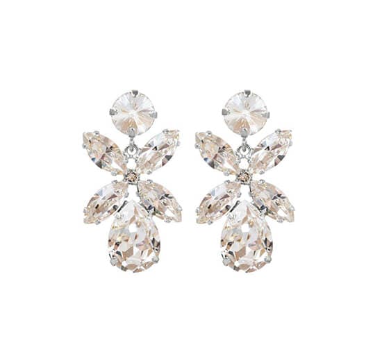 Dione earrings crystal rhodium