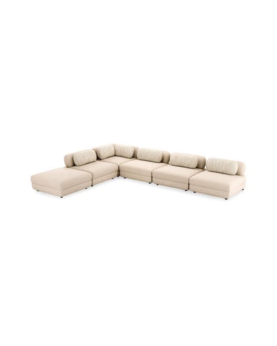 Paulo Modular Sofa Middle Scalea Sand/ Boulcé Sonata Cream