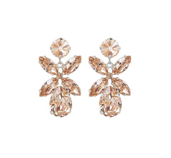 Dione Earrings silk rhodium