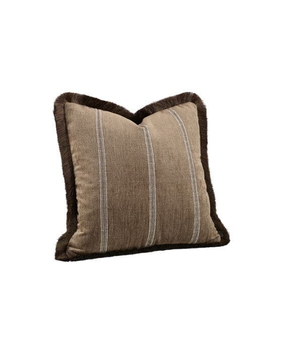 Serena tyynynpäällinen hapsuilla stripe chestnut