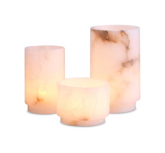 Leonidas kynttiläkuppi alabasteri 3-setti