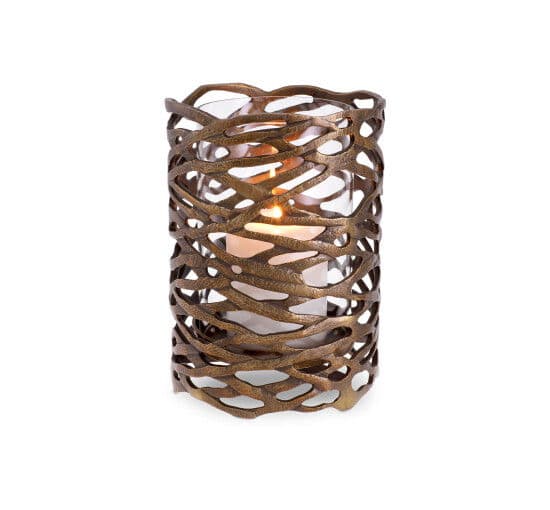 Lanai kynttilälyhty antiikkimessinki