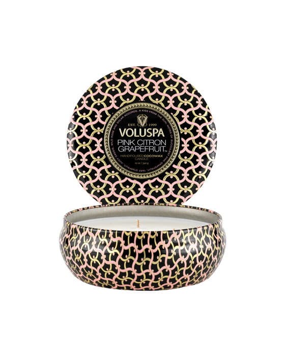 Pink Citron Grapefruit -tuoksukynttilä, 3 sydäntä