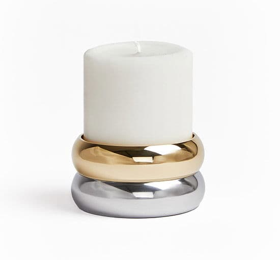 Marriage-kynttilänjalka, kulta/hopea