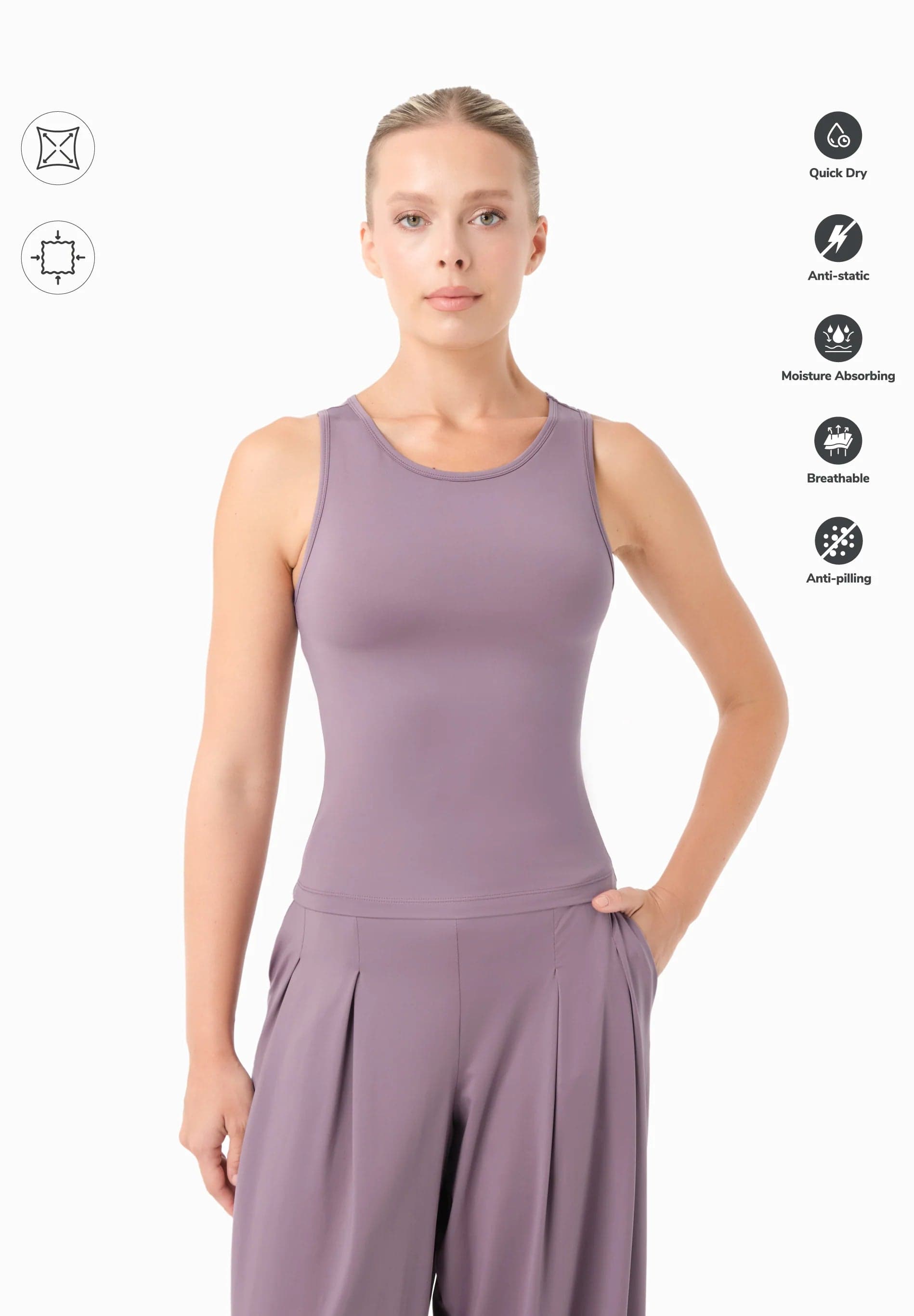Annya Sporty Toppi Dirty Lilac