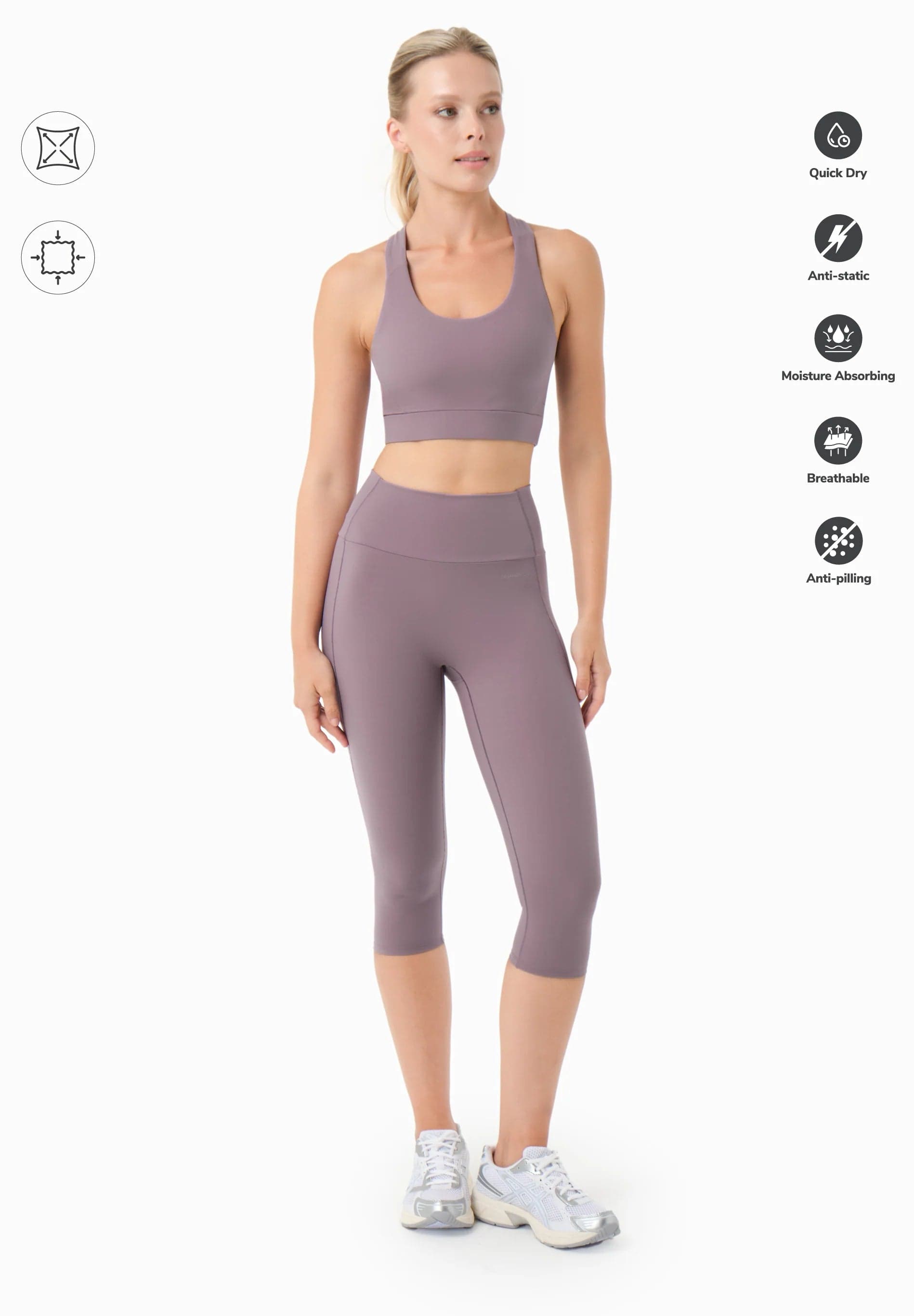 Lailla Capri Leggingsit Dirty Liila