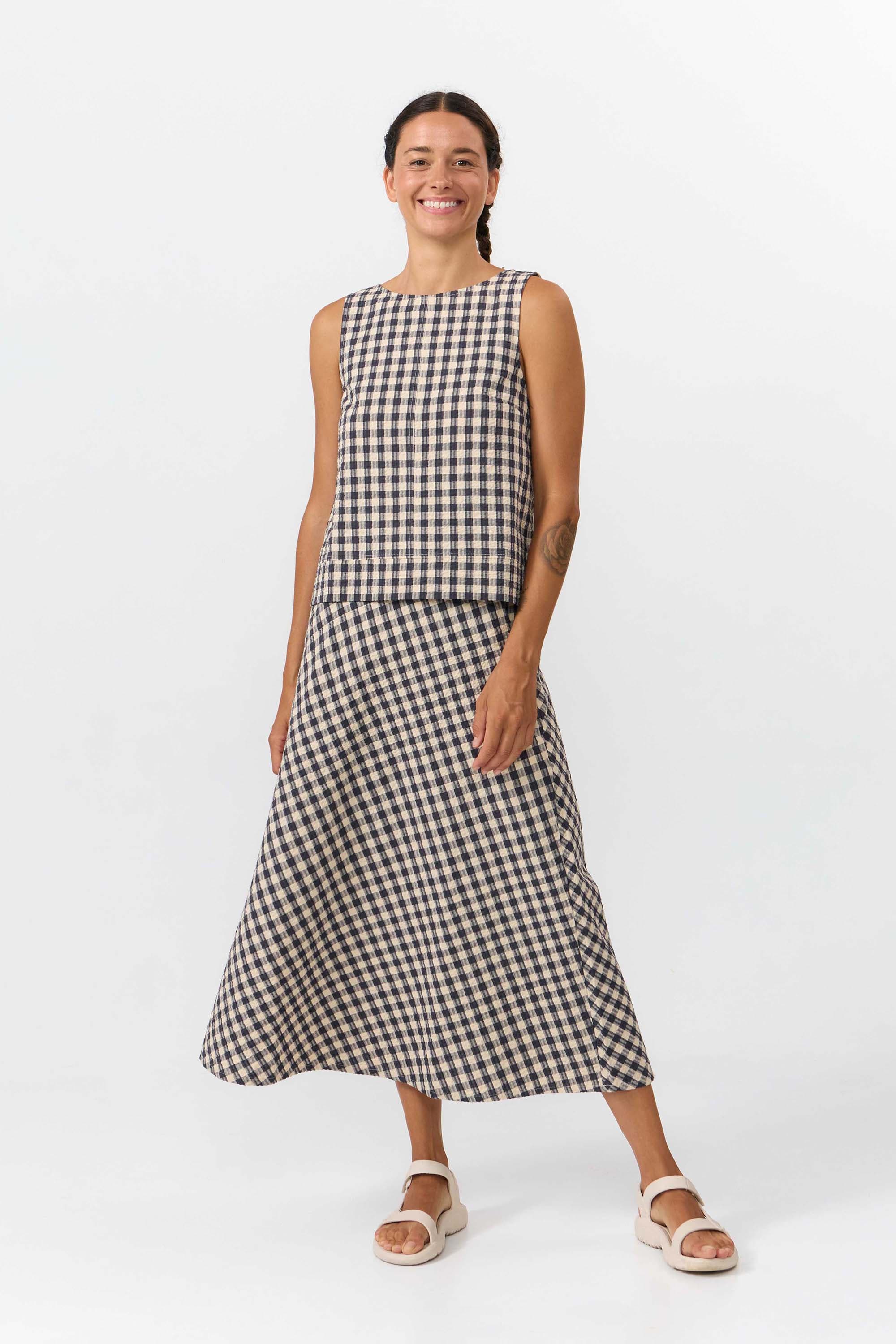 Aruba Top Check Grey