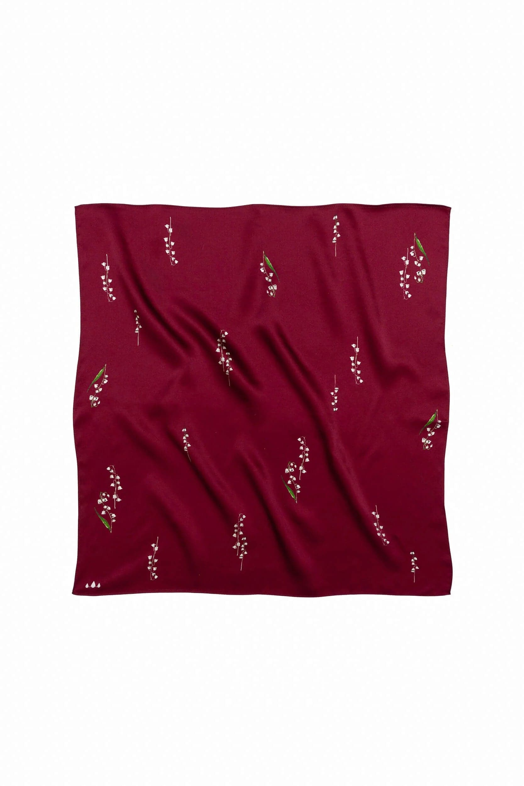 Red Collection Small Silk Scarf Floral