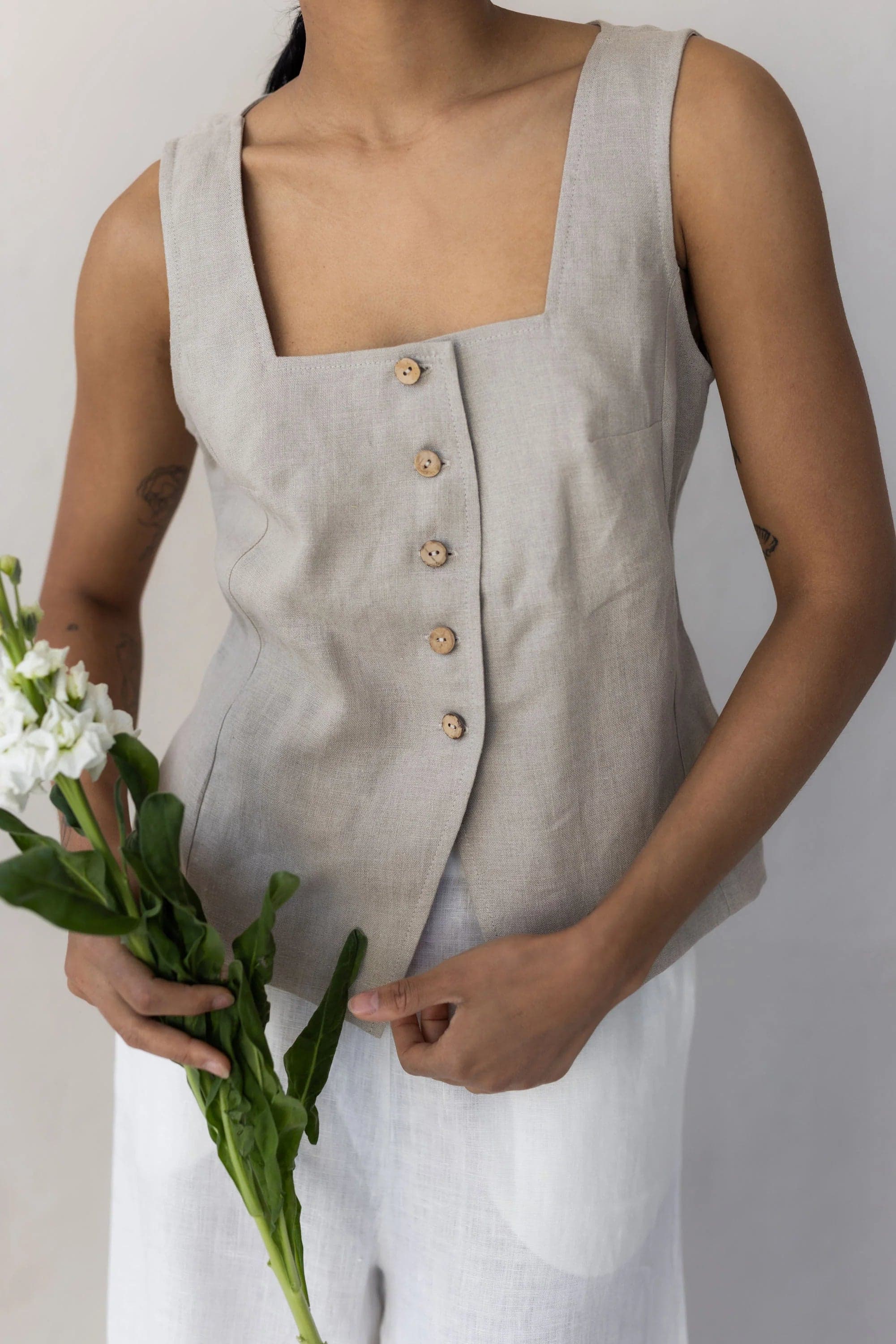 Dusk Linen Vest