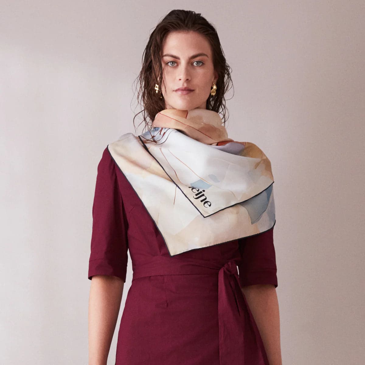 Umbrellas Scarf Multicolor