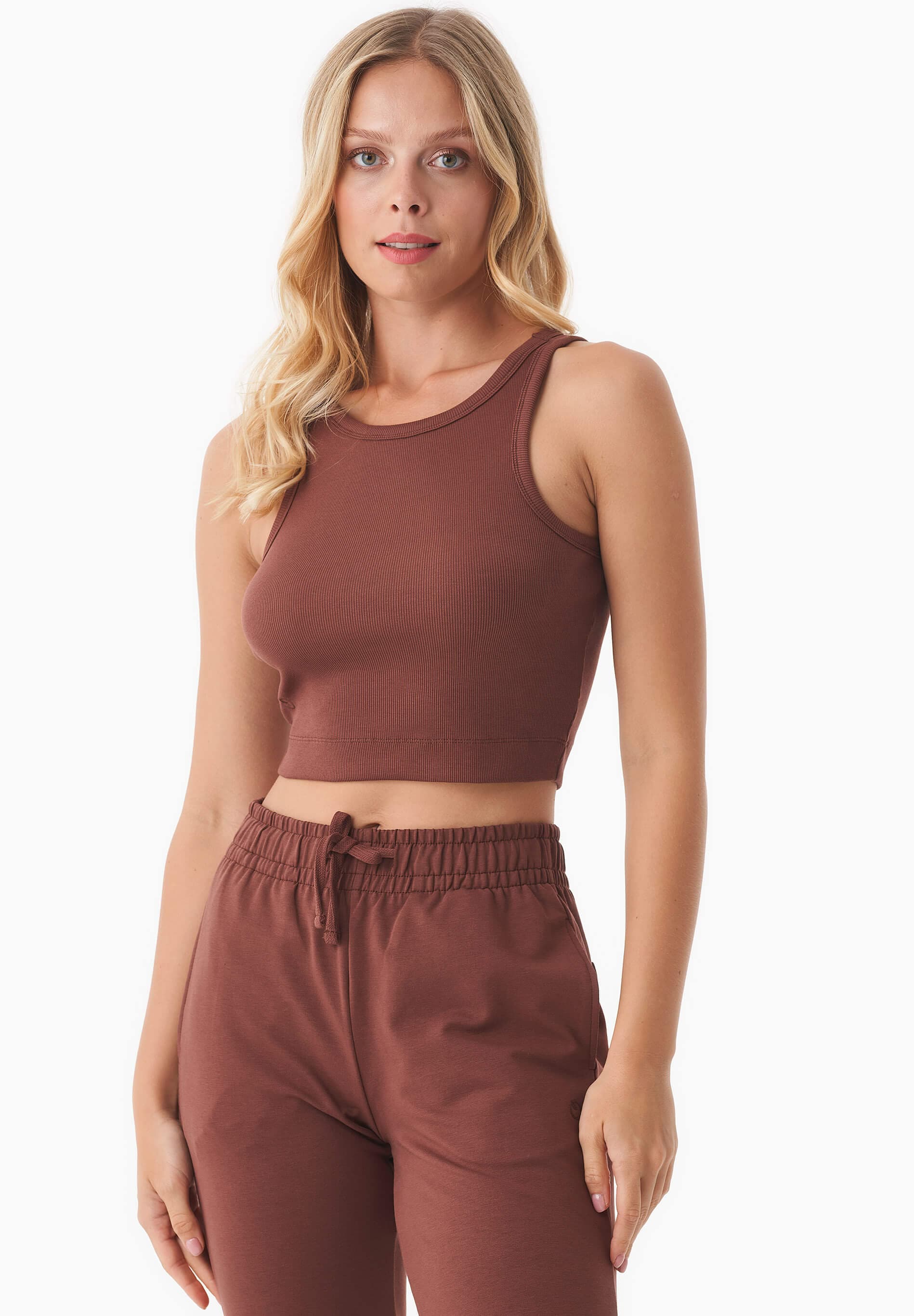Sonnia Ribbi Croptoppi Coffee Brown