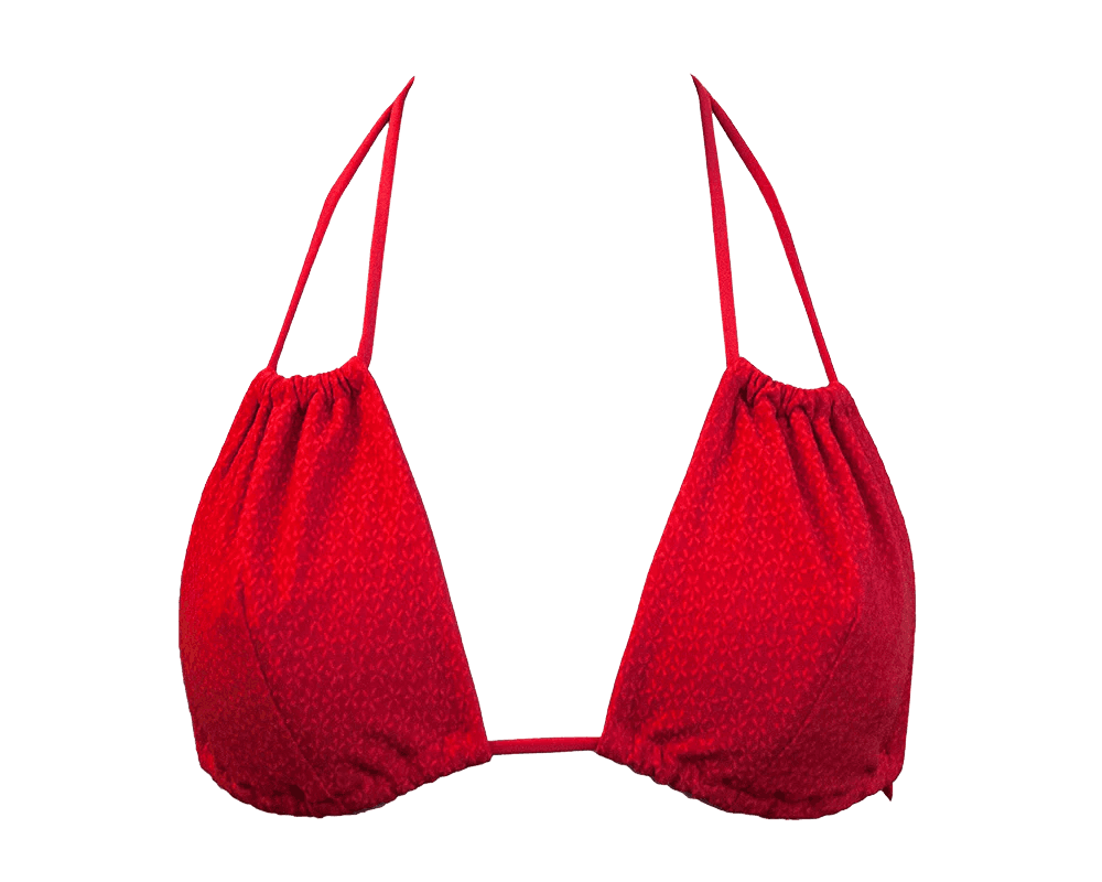 Low Versatile Bikini Top Geranium Red