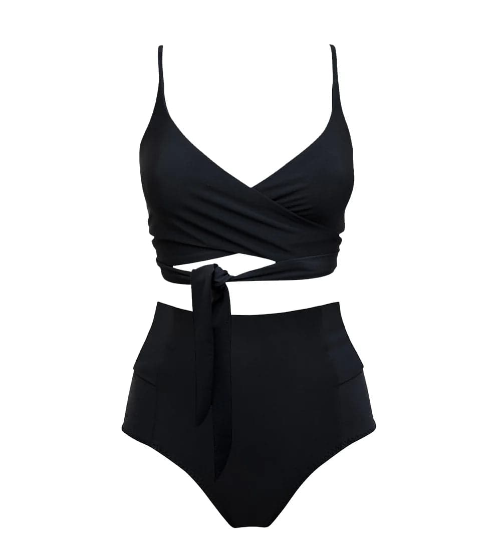 Lin + Bow-back Bikini Set Black