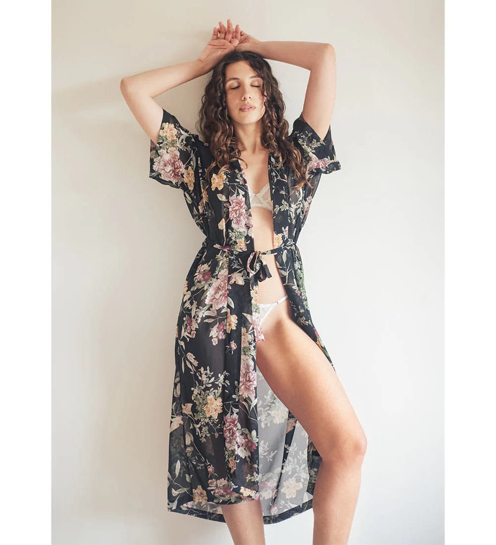 Sheer Floral Aamutakki