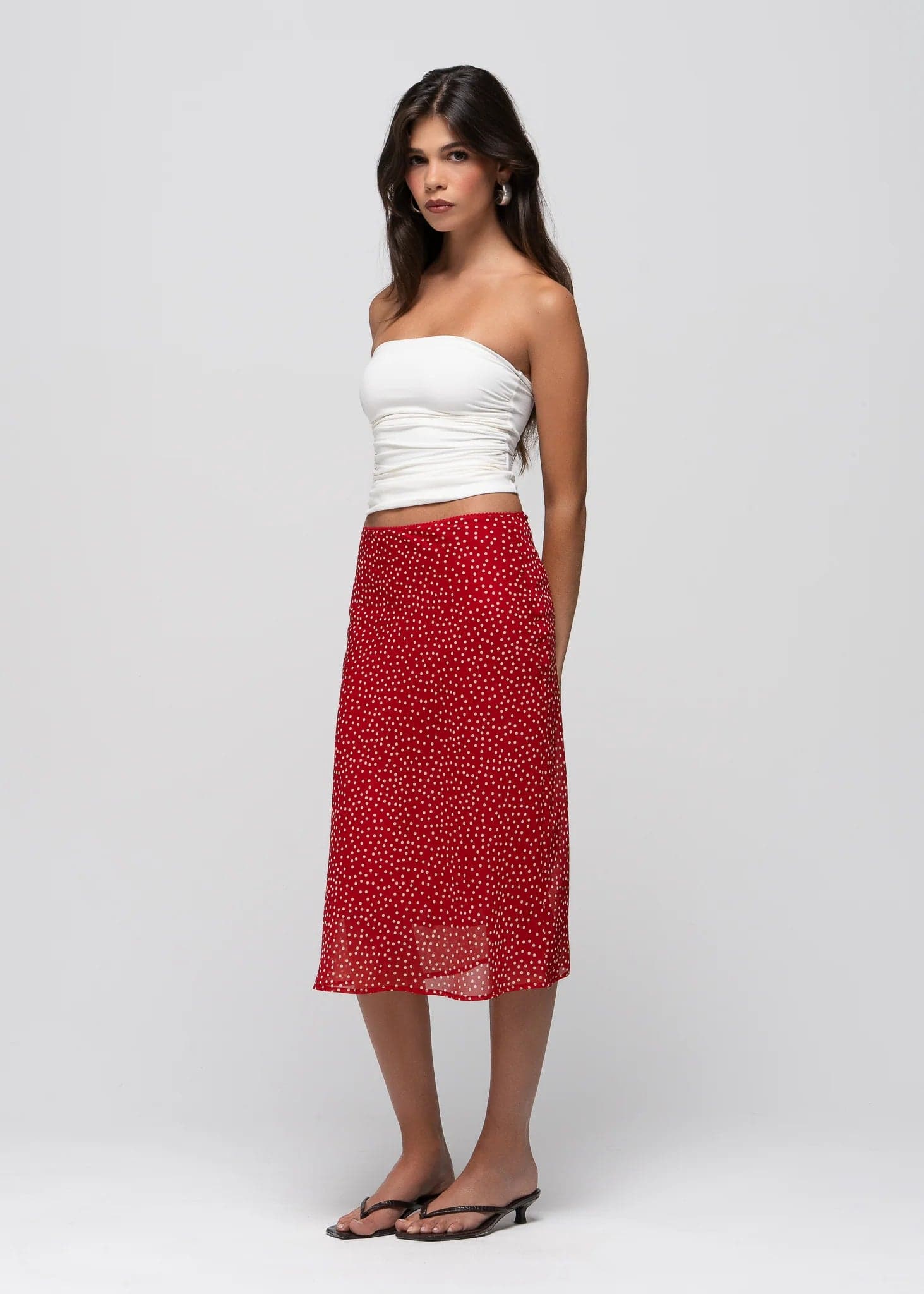 Gemma Polka Dot Midi Skirt