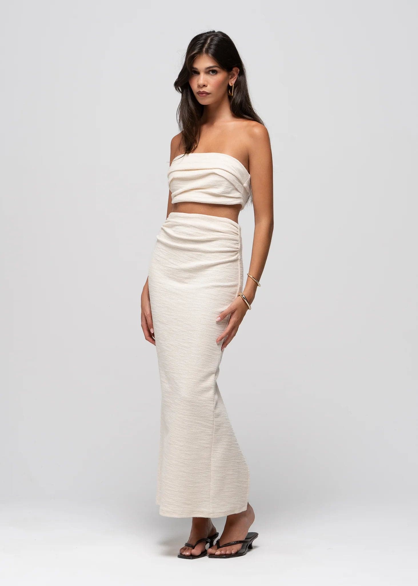 Selene Maxi Skirt Beige