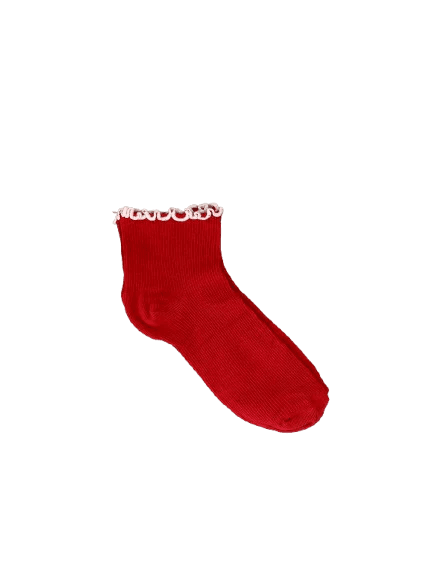 Red Ruffle Socks
