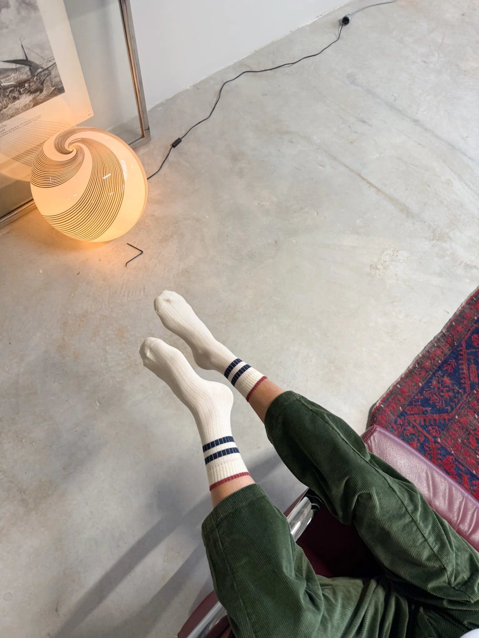 Stripe Socks Navy