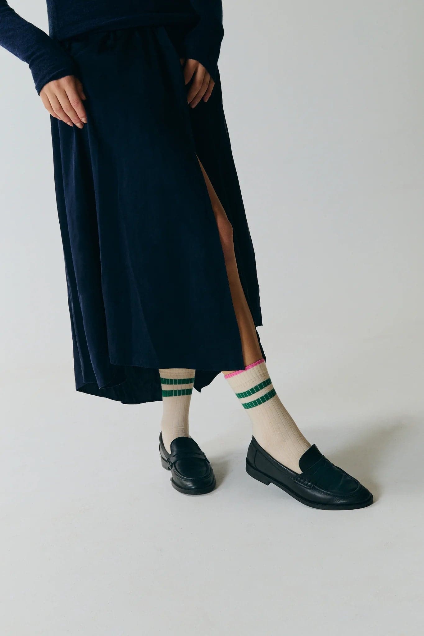Socks Green Stripe