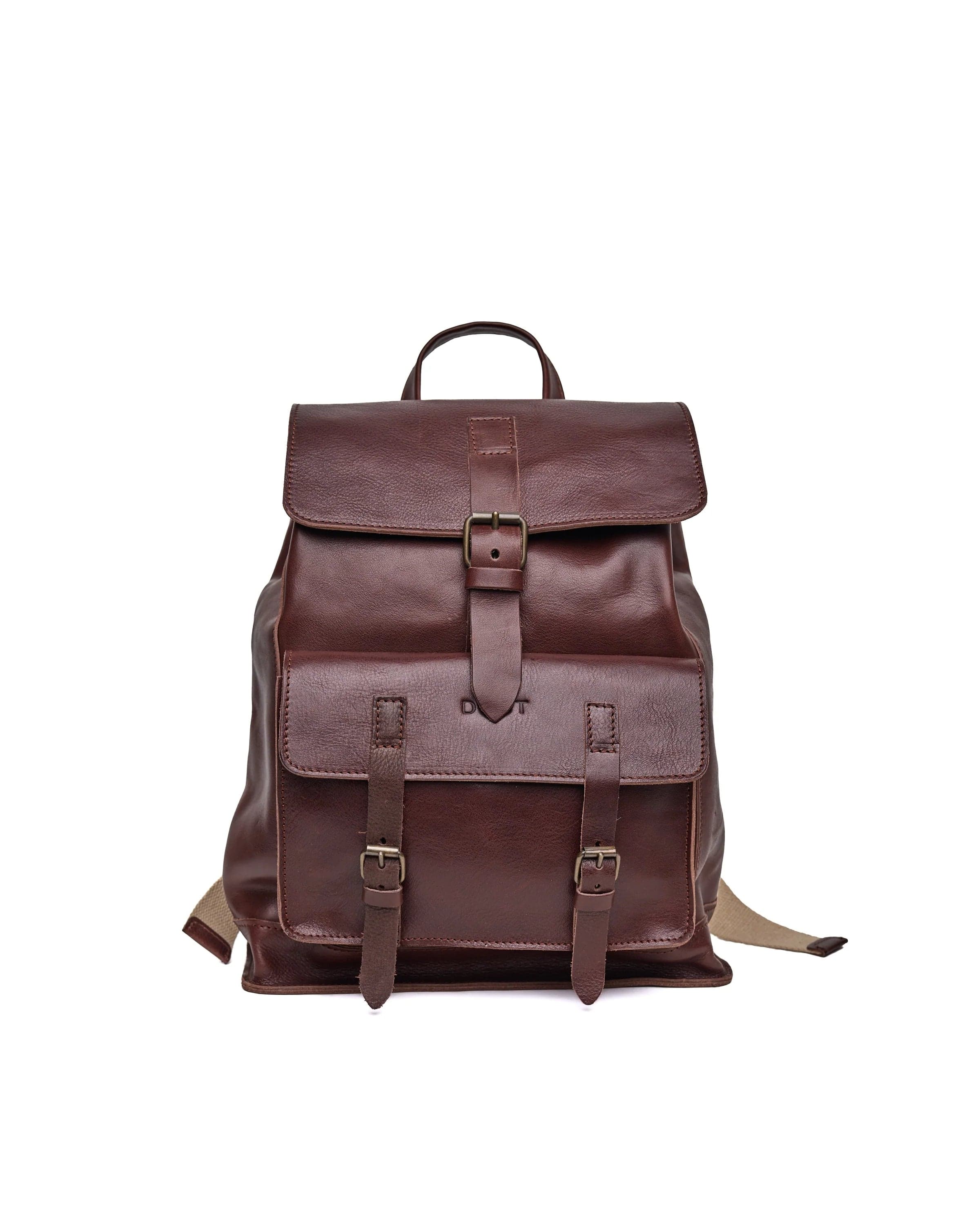 Cheyenne Collection Leather Backpack Dark Brown