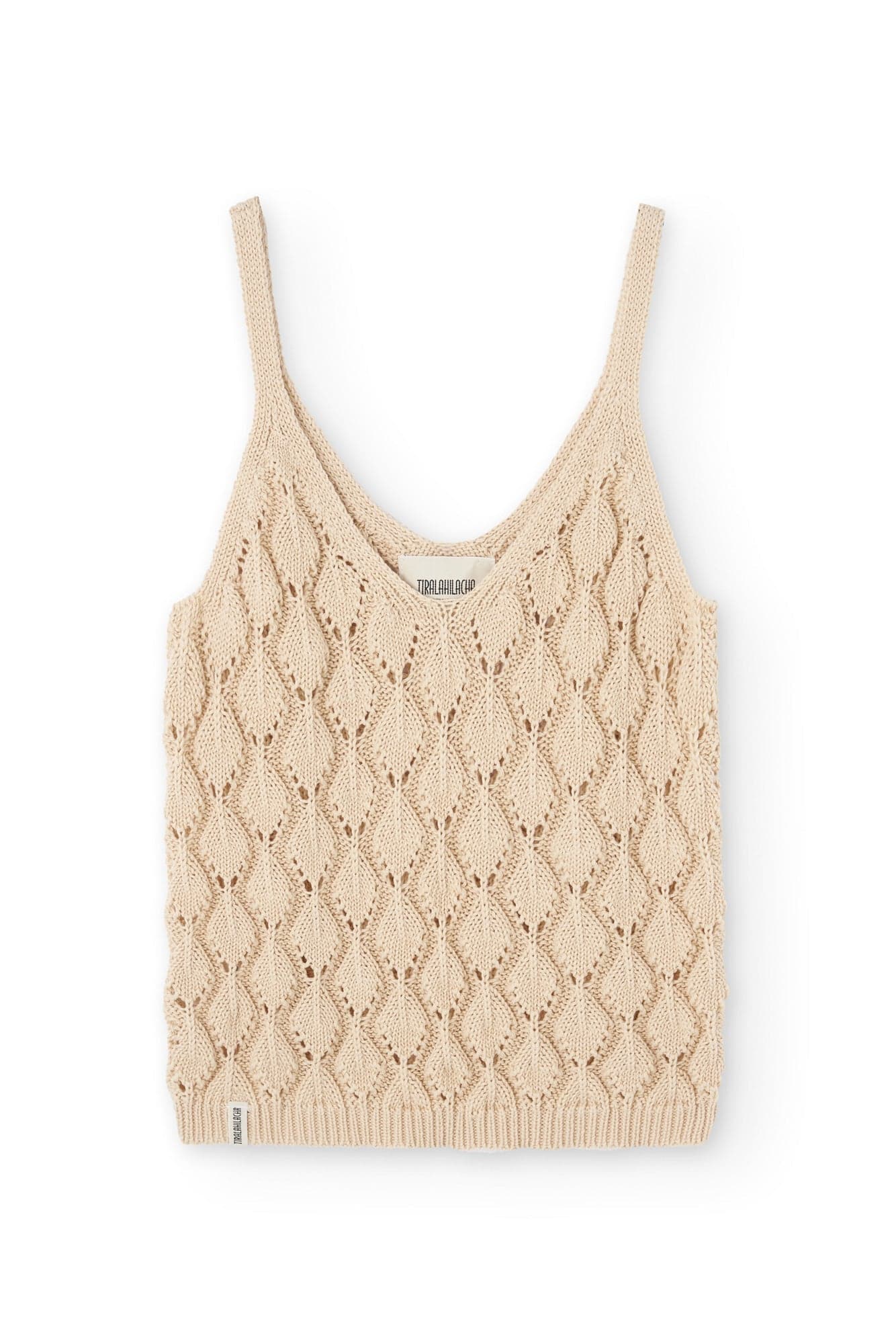 Basile Openwork Tank Top Beige