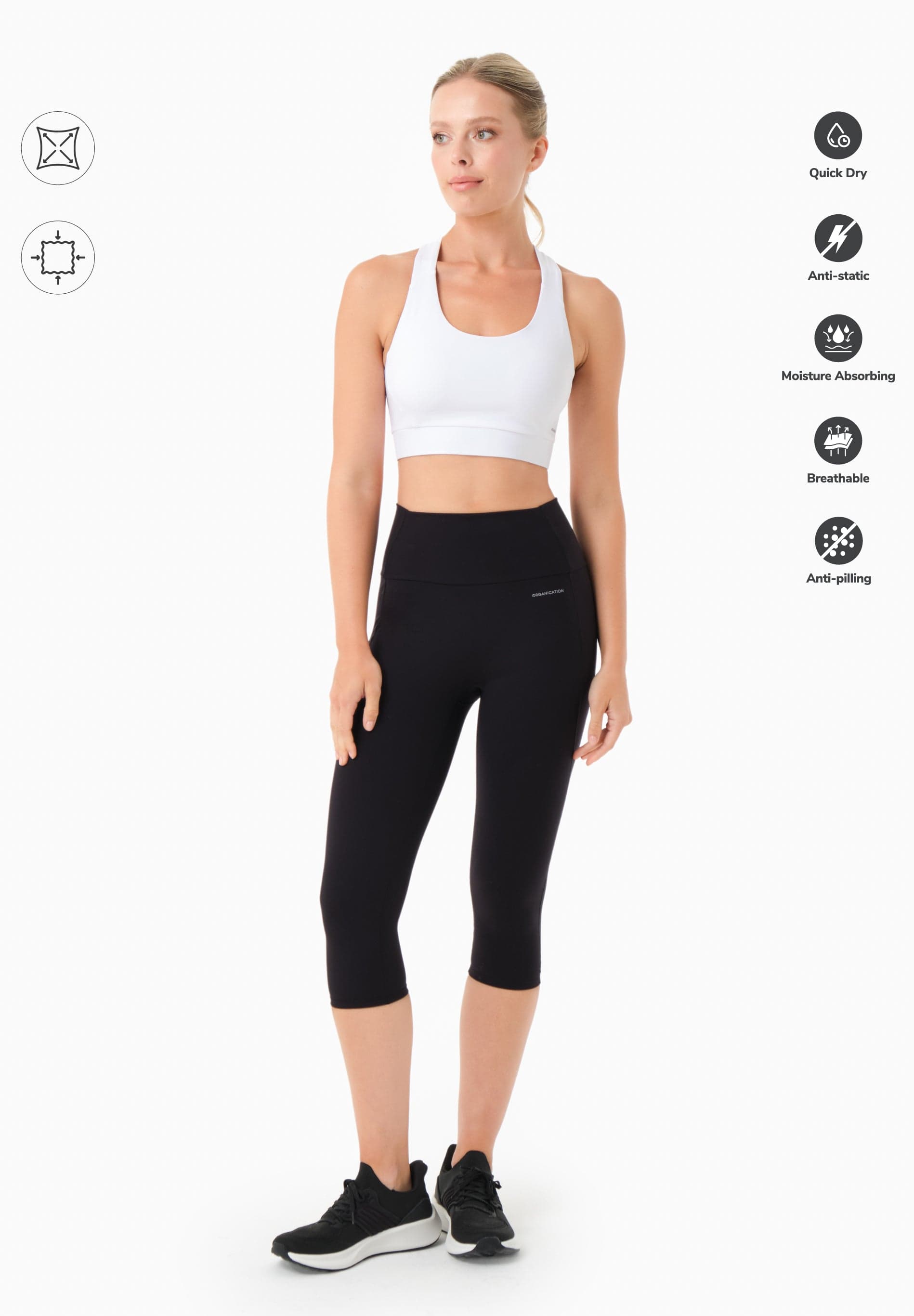 Lailla Capri Leggingsit Musta