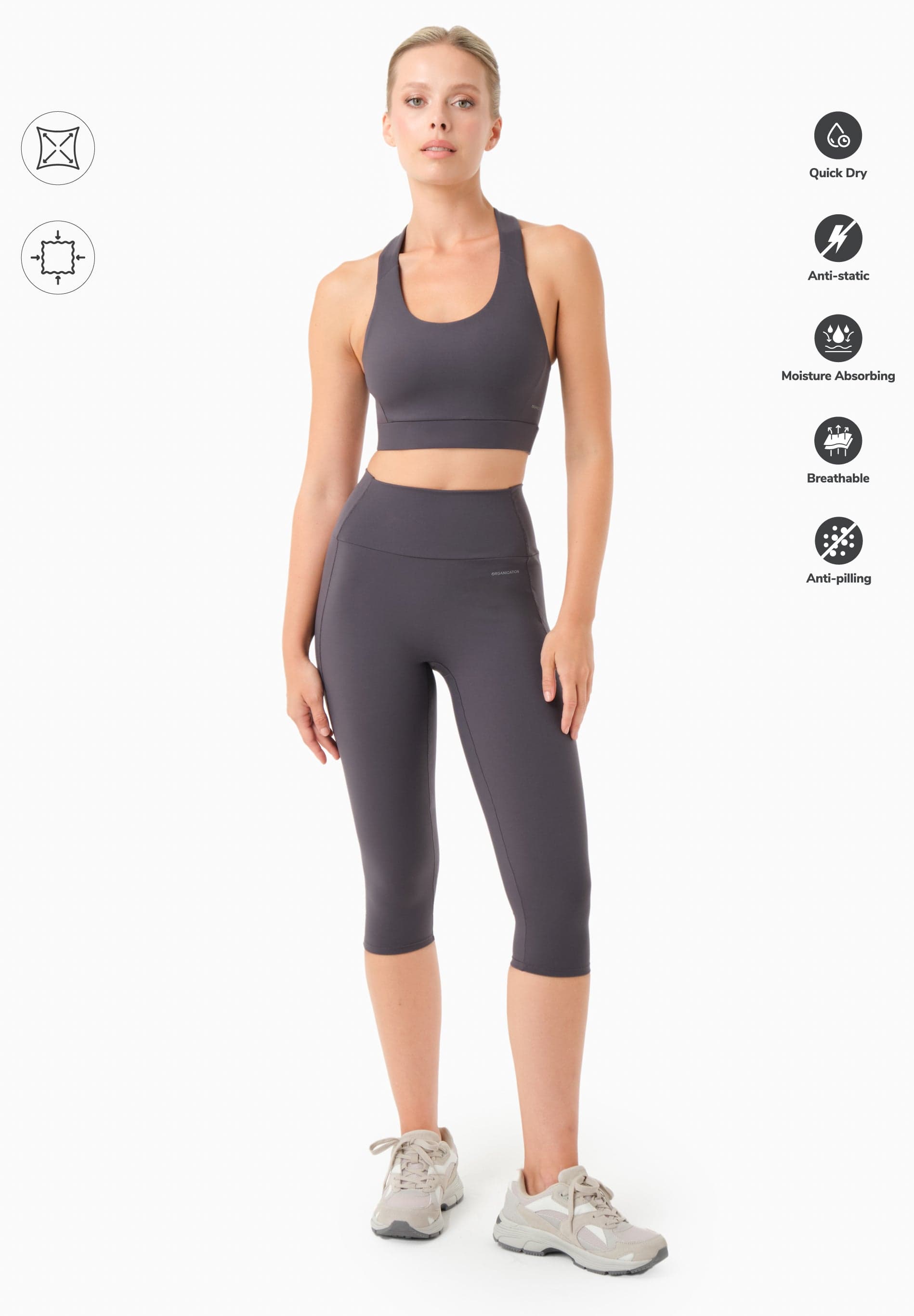 Lailla Capri Leggingsit Varjoharmaa
