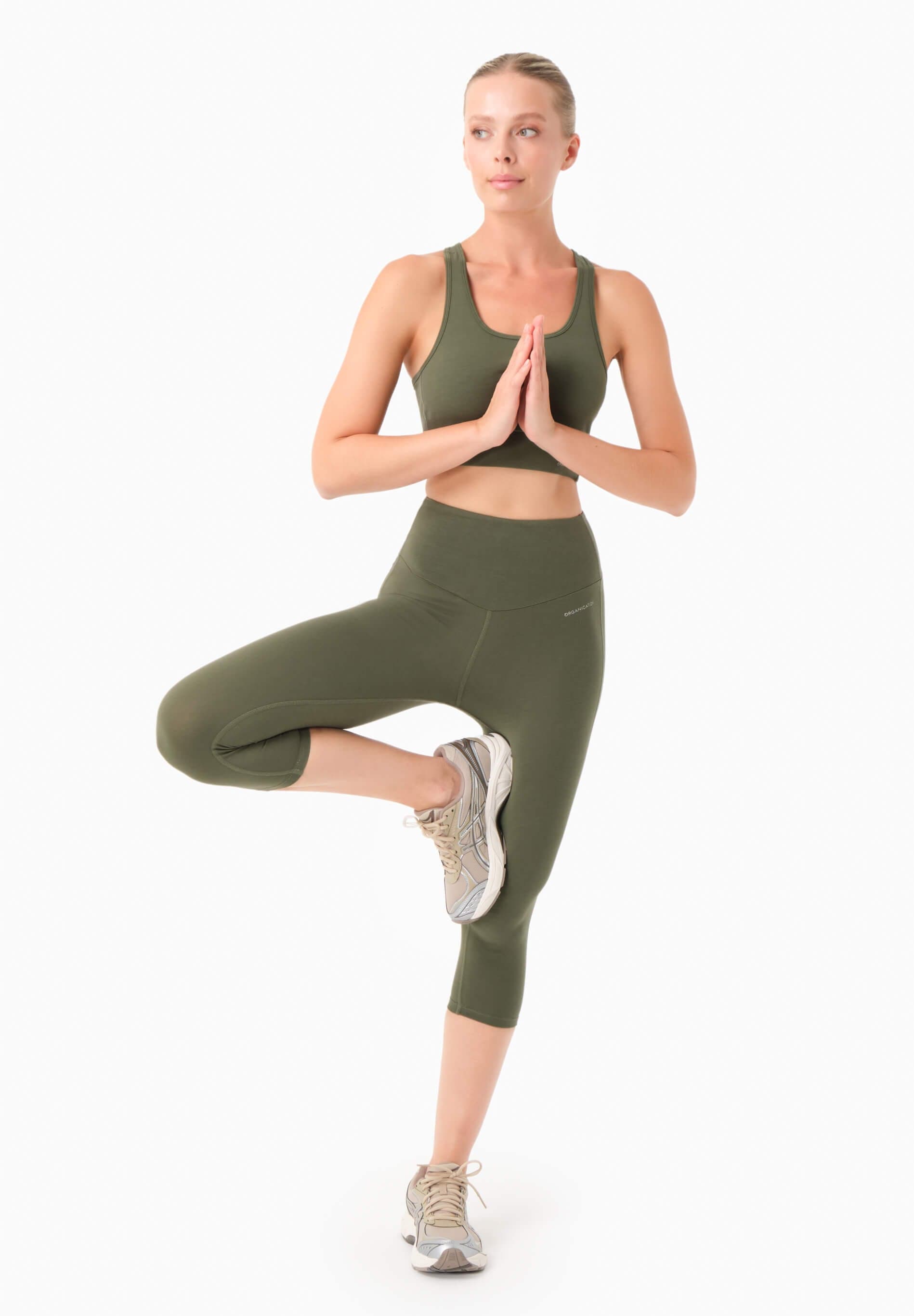 Lissa Capri Leggingsit Oliivinvihreä