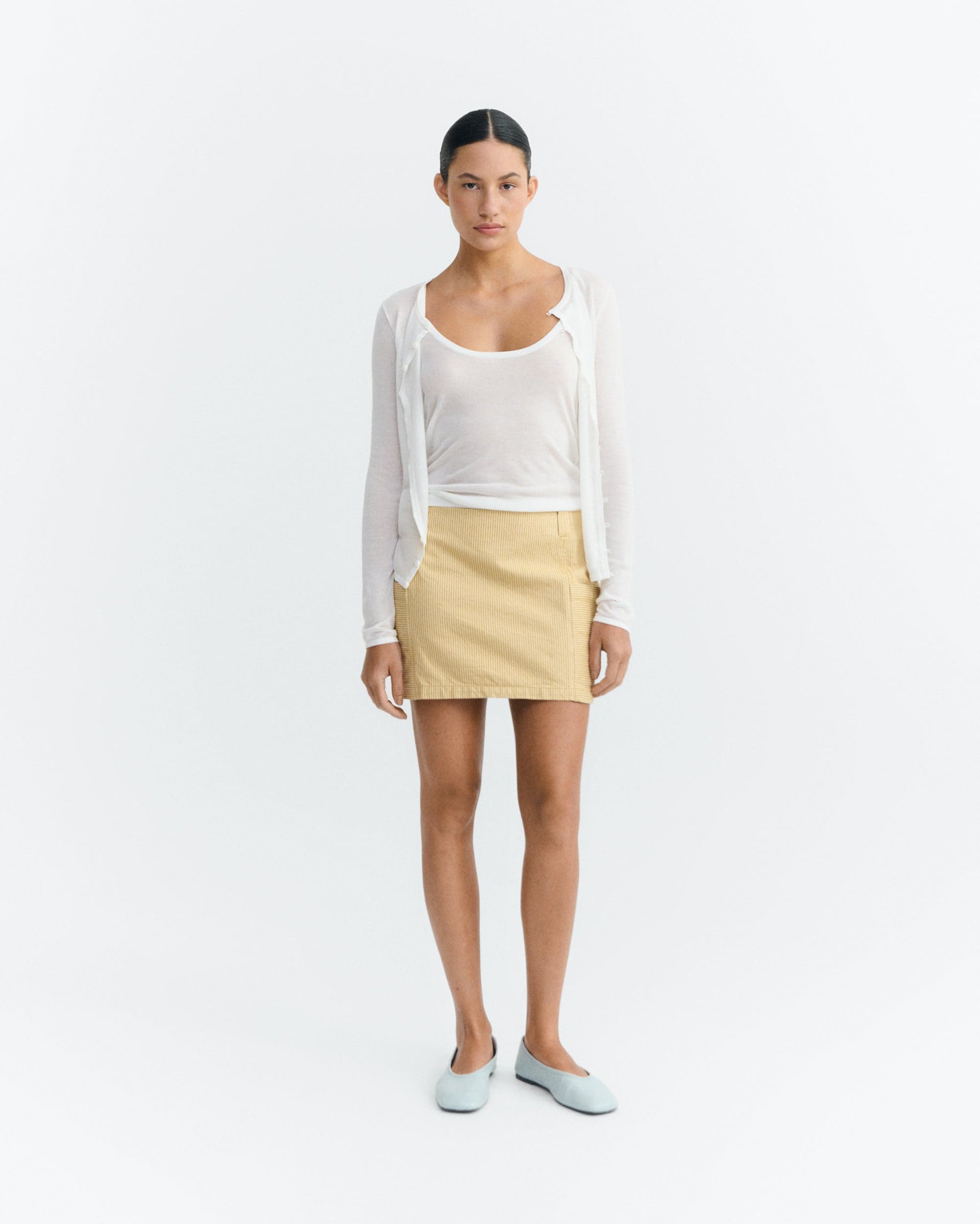 Mina Skirt Yellow Striped