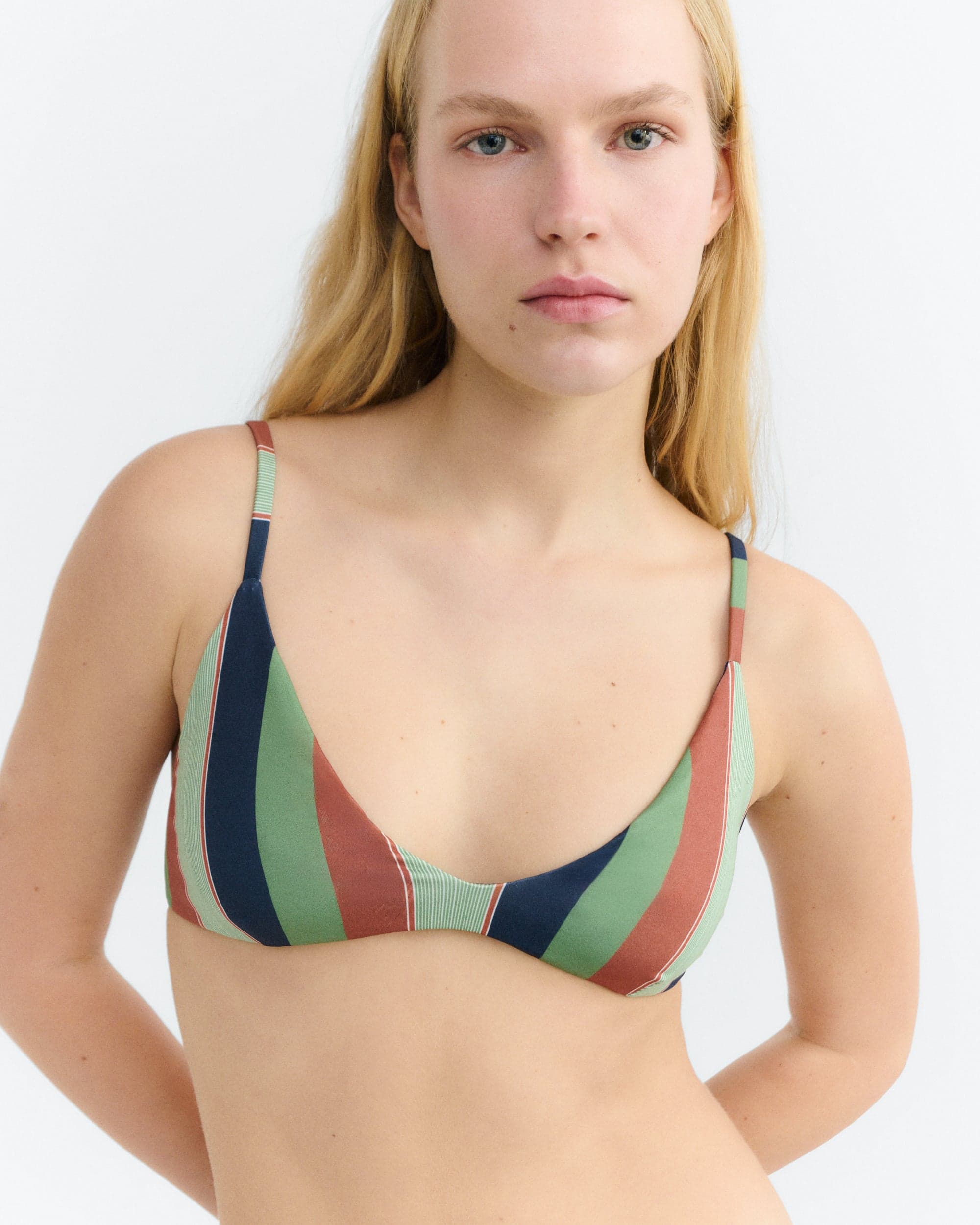 Positano Bikini Top Multicolored Striped