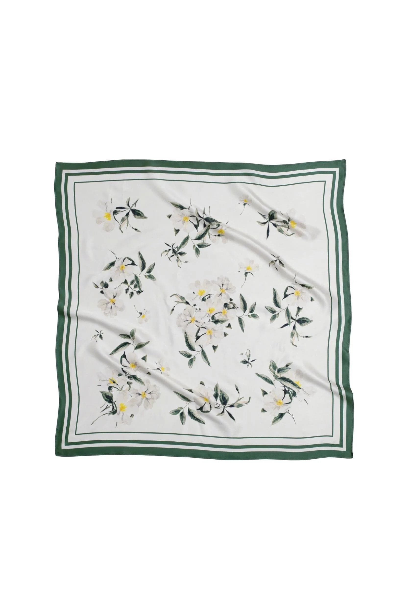 Beige Collection Medium Silk Scarf Floral