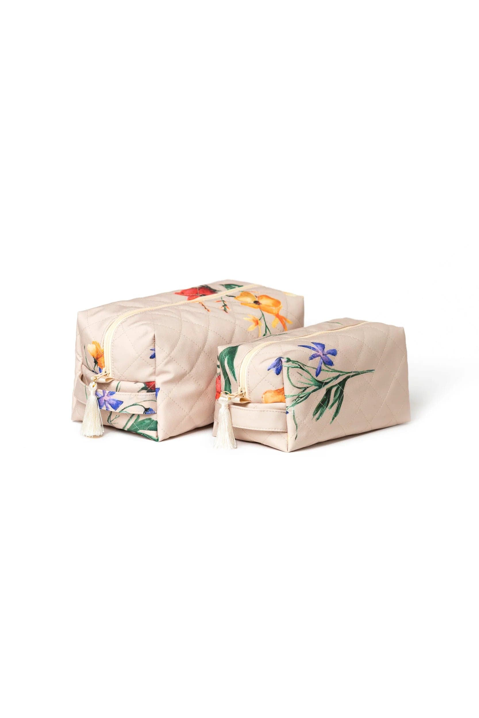 Spring Bloom Makeup Bag Set Beige
