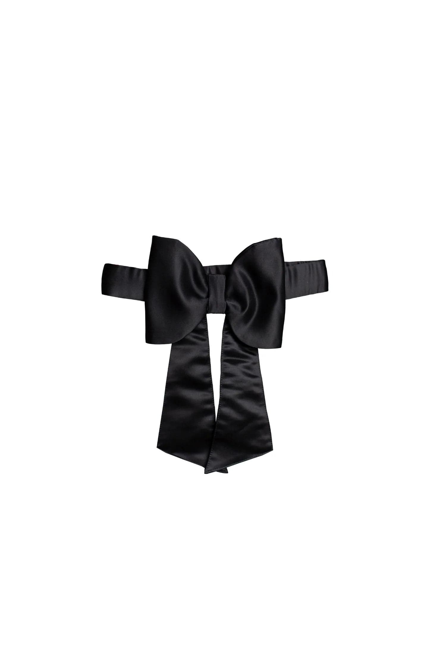 Girls Bow Belt Black