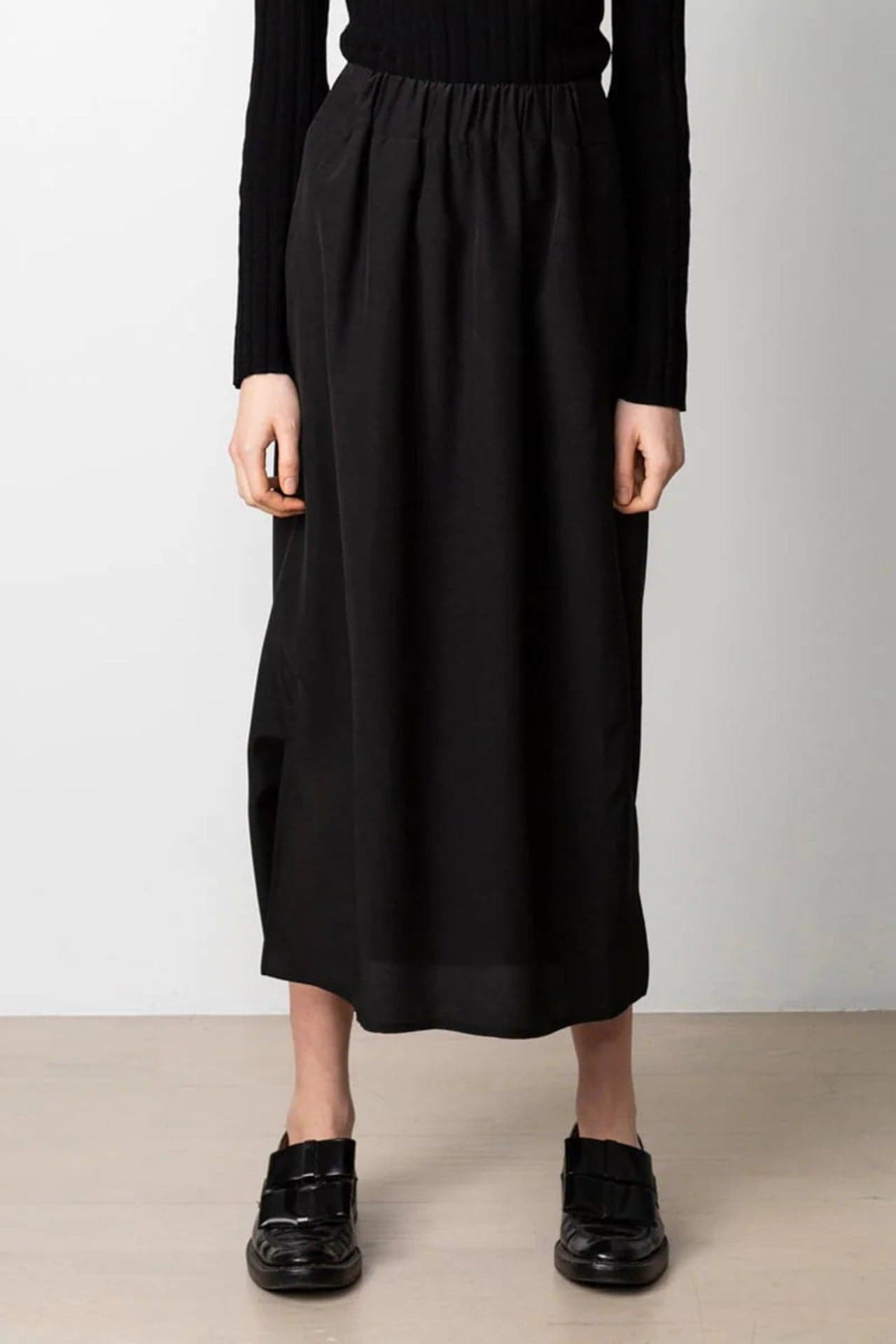 Florence Silk Skirt Black