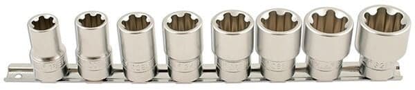 E-Torx Plus-hylsysarja 1/2", Laser